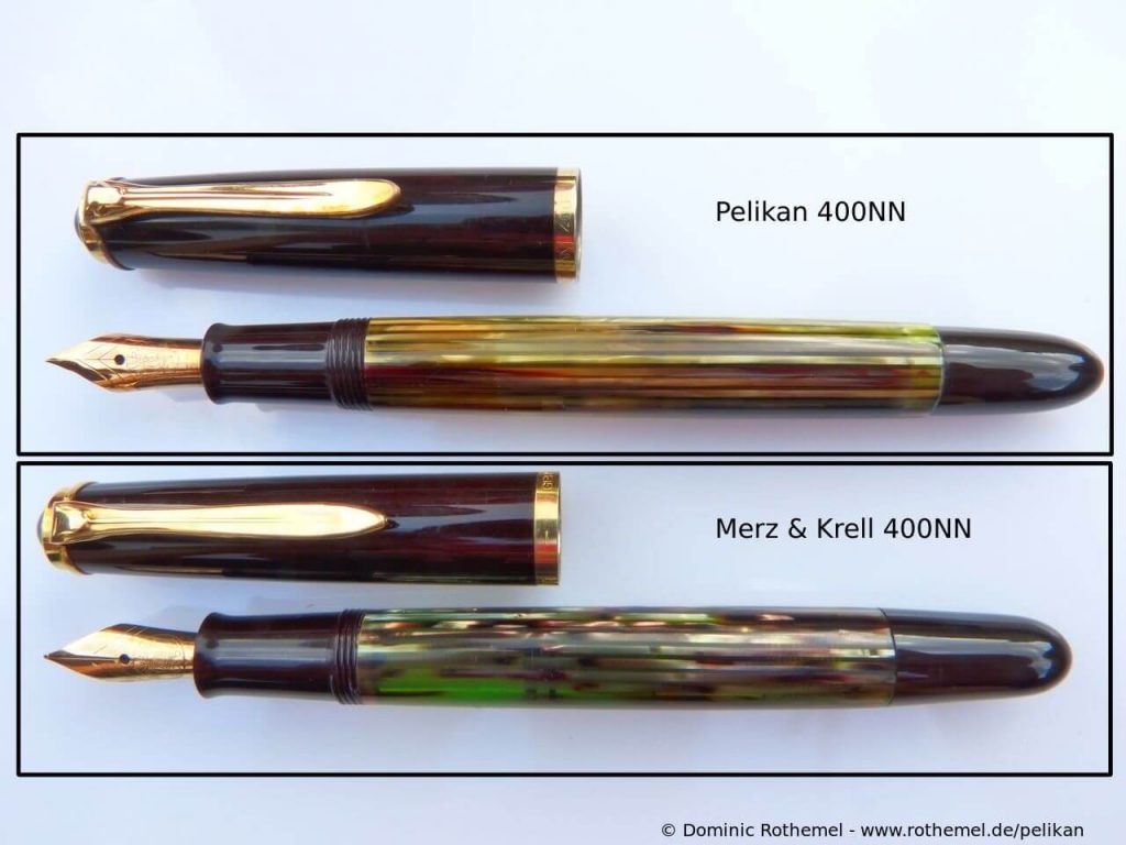 Comparativa entre los modelos Pelikan 400NN y la Merz & Krell 400NN