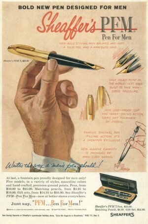 Sheaffer PFM Pen For Men Anuncio 1959