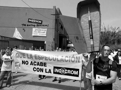 Manifestación trabajadores Inoxcrom ERE