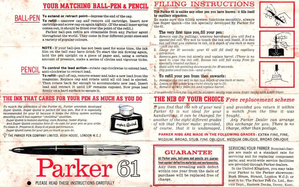 Manual Parker 61
