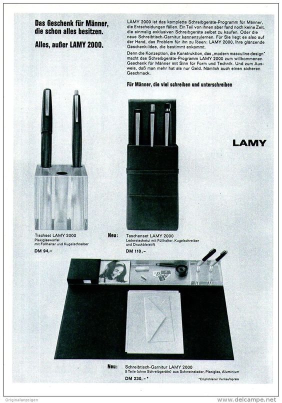 Anuncio de la Lamy 2000