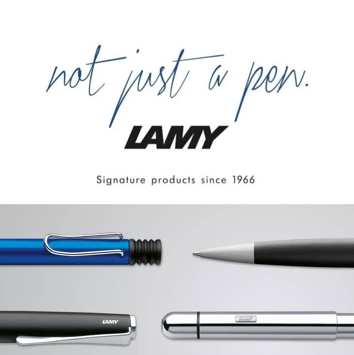 Publicidad de Lamy con su nuevo eslogan