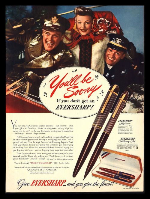 Anuncio Eversharp Skyline 1943