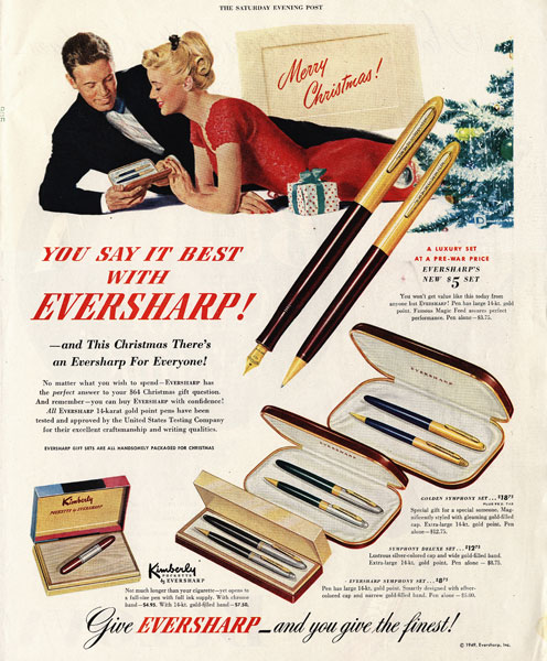 Anuncio Eversharp Symphony 1949