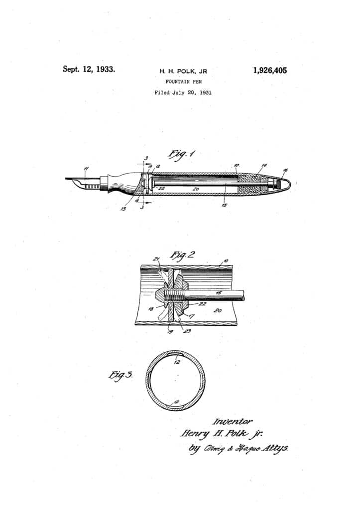 Patente US-1926405A Vacuum-fil de Sheaffer