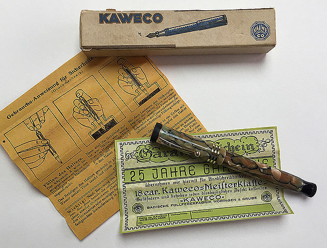 Pluma Kaweco Luxe u96 con caja y papelería original