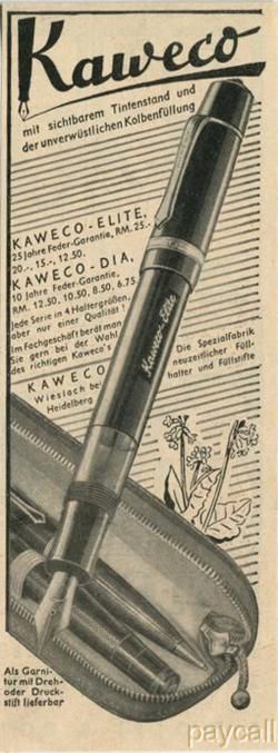 Anuncio Kaweco Elite 1938