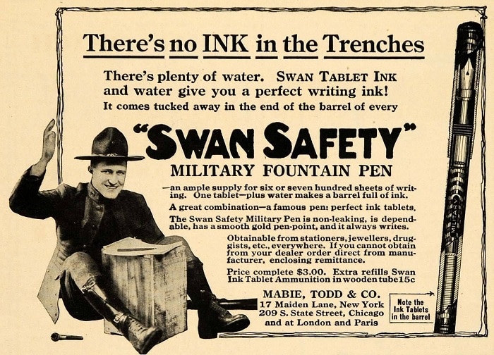 Anuncio Swan en 1918