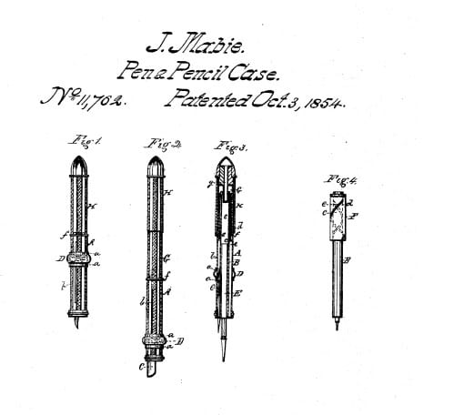 Patente J. Mabie Pencil Case